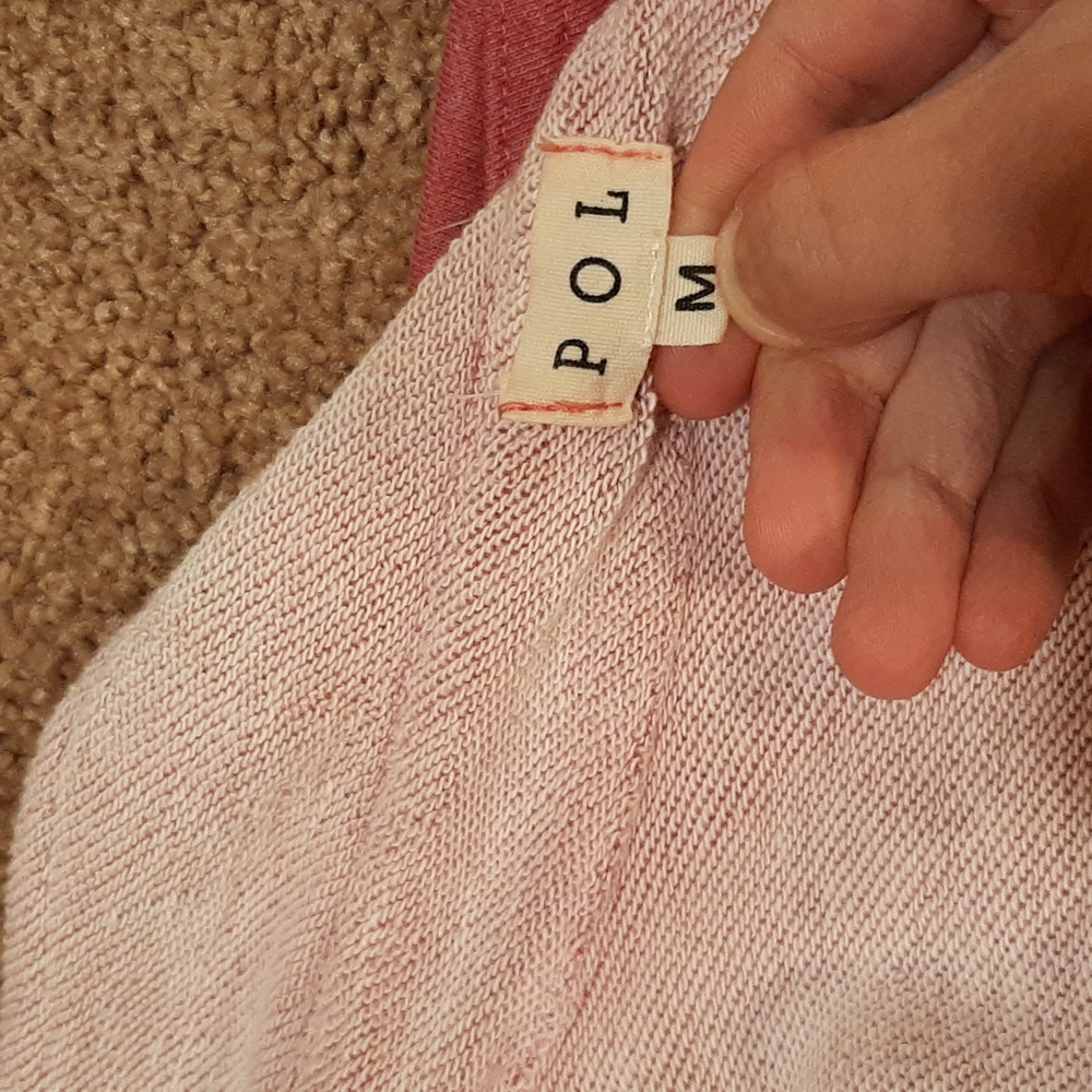 POL Pink French Terry Button-Down Shacket (Medium) - Picture 8 of 9